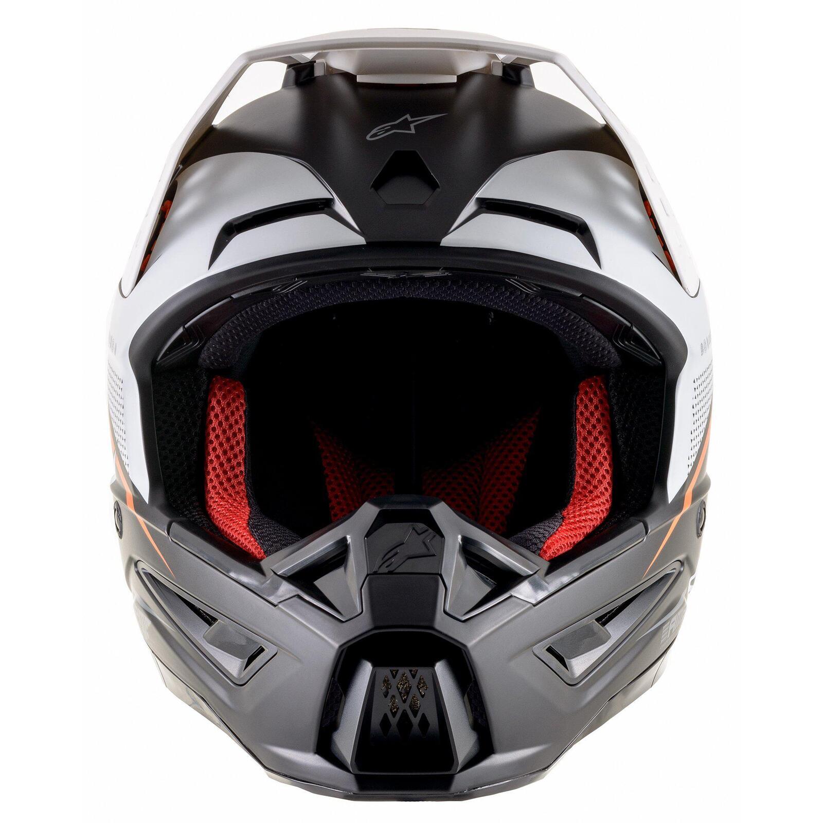 Alpinestars 2021 SM5 Rayon Matte Black/White Helmet