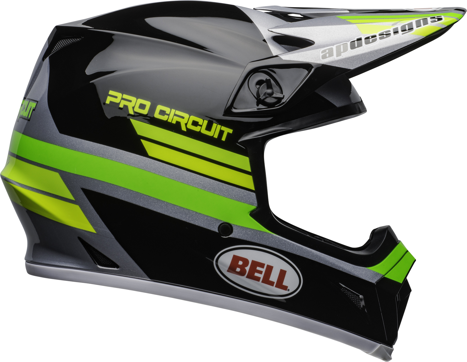 BELL 2020 MX-9 Mips Pro Circuit Replica 2020 Helmet Black-Green Off-Road/MX/ATV 