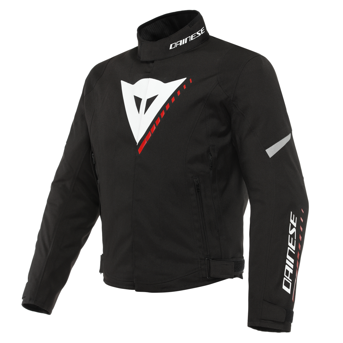 Dainese Veloce D-Dry Black/White/Lava Red Textile Jacket