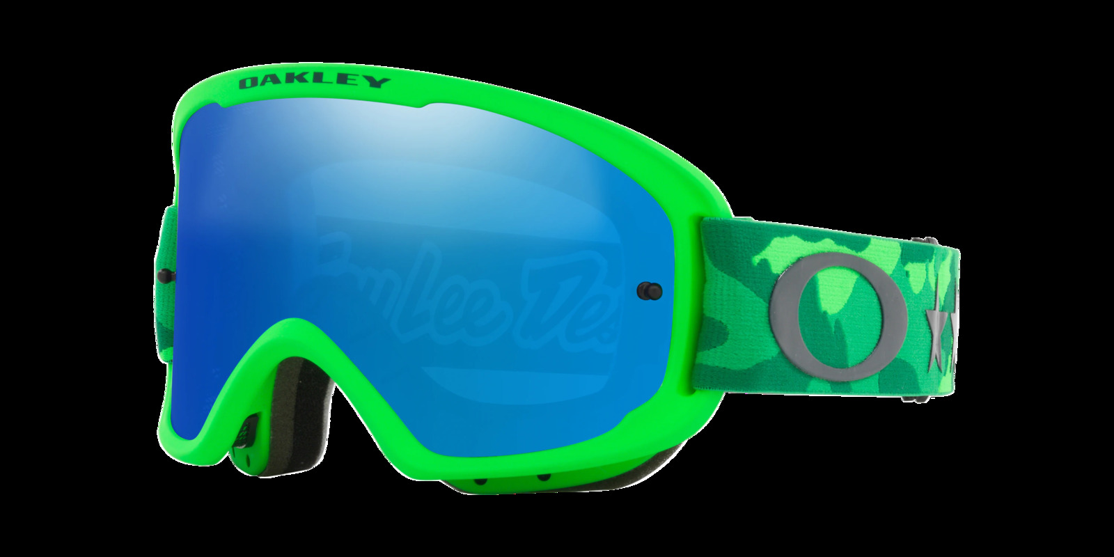 Oakley O-Frame  Pro MTB Goggles TLD Star Dazzle Green Grey w/Black Ice  High Impact Lens