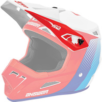Answer 2021 Visor Peak for AR3 Pace Helmet White/Red/Hyper Blue