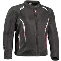 Ixon Cool Air C-Sizing Textile Ladies Jacket Black/White/Pink