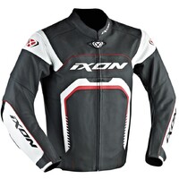 Ixon Fighter Air Leather Jacket Black/White/Red