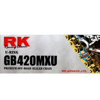 RK Racing 12-429-136GD U-Ring Chain GB420MXU 136 Link Gold