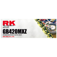 RK Racing 12-42M-136GD Heavy Duty Chain GB420MXZ 136 Link Gold