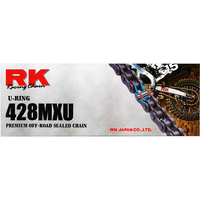 RK Racing 12-489-126 U-Ring Chain 428MXU 126 Link
