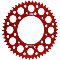 Renthal 154V52051GRD Ultralight Grooved 51T Rear Sprocket Red (520 Pitch)