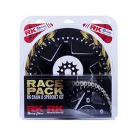 RK Racing 20-001-24K Race Pack Chain & 13T/48T Sprocket Kit Gold/Black for Honda CRF250R 18-20