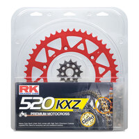 RK Racing 20-031-21R Chain & Sprocket Kit Lite Red 13T/49T for Honda CRF250R 04-17