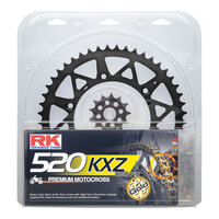 RK Racing 20-031-40K Chain & Sprocket Kit Lite Black 13T/48T for Honda CR250R 92-07