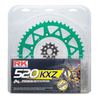 RK Racing 20-032-20V Chain & Sprocket Kit Lite Green 13T/48T for Kawasaki KX250F 06-21