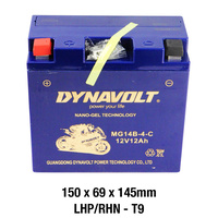 Dynavolt Gel Battery MG14B-4-C Battery 12 Volt NANO-GEL Series
