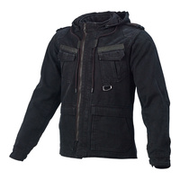 Macna Combat Black Textile Hoodie Jacket