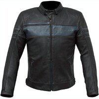 Merlin Holden Black/Blue Leather Jacket
