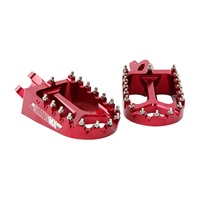 States MX 70-FP1-511R Alloy S2 Off Road Footpegs Red for all Yamaha 85-450 99-17/Gas Gas 00-12