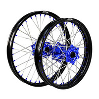 States MX 70-WSH-04B Wheel Set (Front 21"/Rear 18") Black/Blue for Husqvarna FE/TE 14-19