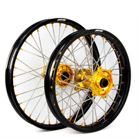 States MX 70-WSS-05 Wheel Set (Front 21"/Rear 19") Black/Gold/Silver for RM250 01-08