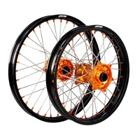 States MX 70-WST-02 Wheel Set (Front 21"/Rear 19") Black/Orange for KTM SX 13-18