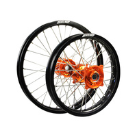 States MX 70-WST-04 Wheel Set (Front 17"/Rear 14") Black/Orange for KTM 85SX Small Wheels