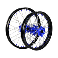 States MX 70-WSY-04 Wheel Set (Front 21"/Rear 19") Black/Blue/Silver for Yamaha YZ/YZF 02-18