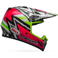 Bell MX-9 MIPS Tagger Designs Asymmetric Pink/Green/Black Helmet