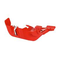 Polisport 75-847-64R4 Fortress Skid Plate w/Link Red for Honda CRF450R 21-22