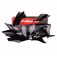 Polisport 75-905-62 MX Plastics Kit Black for Honda CRF250R 14-17/CRF450R 13-16