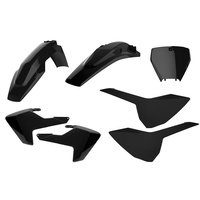 Polisport 75-906-88 MX Plastics Kit Black for Husqvarna TC/FC 16-18