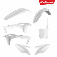 Polisport 75-907-14 MX Plastics Kit White for Kawasaki KX250F 17-19