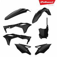 Polisport 75-907-15 MX Plastics Kit Black for Kawasaki KX250F 17-19