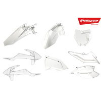 Polisport 75-907-70 MX Plastics Kit (Inc. Air Box Covers) Clear for KTM SX/SX-F/XC/XC-F 16-18