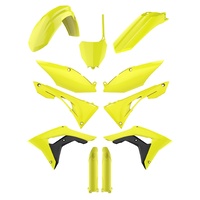 Polisport 75-908-19 MX Plastics Kit (Inc. Fork Guard Protectors) Fluro Yellow for Honda CRF250 19-21/450R 19-20