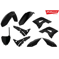 Polisport 75-908-21 Restyle MX Plastics Kit (Inc. Air Box Covers) Black for Honda CR125/250 02-07