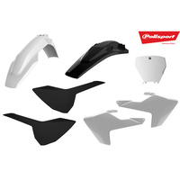 Polisport 75-908-28 MX Plastics Kit White/Black for Husqvarna TC-FC 16-18