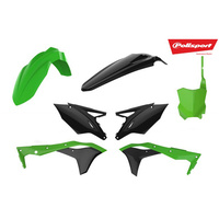 Polisport 75-908-36 MX Plastics Kit Green/Black for Kawasaki KX250F 17-20