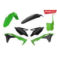 Polisport 75-908-37 MX Plastics Kit Green/Black for Kawasaki KXF450 16-18