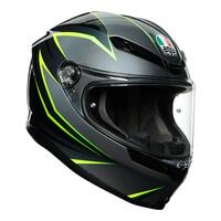 AGV K6 Helmet Flash Grey/Black/Lime