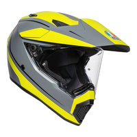AGV AX9 Pacific Road Multi Matte Grey/Fluro Yellow/Black Helmet