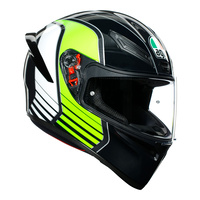 AGV K1 Power Gunmetal/White/Green Helmet