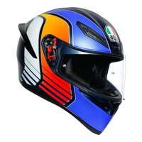 AGV K1 Power Matte Dark Blue/Orange/White Helmet