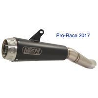 Arrow 71205PRN Pro-Race Dark Nichrom Slip-On Mufflers w/Steel End Cap for Honda CB 650 F 14-18/CBR 650 F 14-18