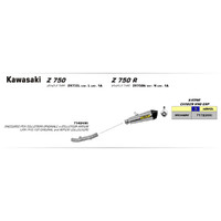 Arrow 71368MI Link Pipe for Race-Tech Muffler for Kawasaki Z750 07-11