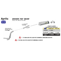 Arrow 71411MI Central Link Pipe for Aprilia Shiver 750 08-16