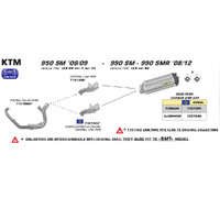 Arrow 71414MI Central Link Pipe for KTM 950 SM 06-09/990 SM/990 SMR 08-13