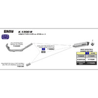 Arrow 71455MI Racing Link Pipe for Original Collectors for BMW K 1300 S 12-16/K 1300 R 09-16