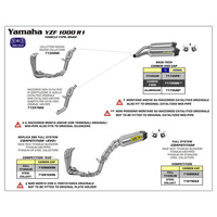 Arrow 71735PK Race-Tech Titanium Slip-On Mufflers w/Carbon End Cap for Yamaha YZF 1000 R1 09-14