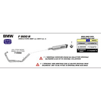 Arrow 71746PK Maxi Race-Tech Titanium Slip-On Mufflers w/Carbon End Cap for BMW F 800 R 09-16