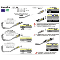 Arrow 71829PK Indy-Race Titanium Slip-On Muffler w/Carbon End Cap for Yamaha YZF R1 15-20
