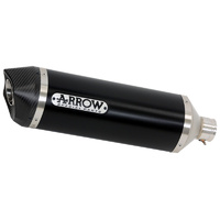 Arrow 71854AKN Race-Tech Dark Aluminium Slip-On Muffler w/Carbon End Cap for Kawasaki Versys 650 17-20/Z 650/Ninja 650 17-20