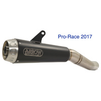 Arrow 71879PRN Pro-Race Dark Nichrom Slip-On Mufflers w/Steel End Cap for Benelli Leoncino 500 17-20